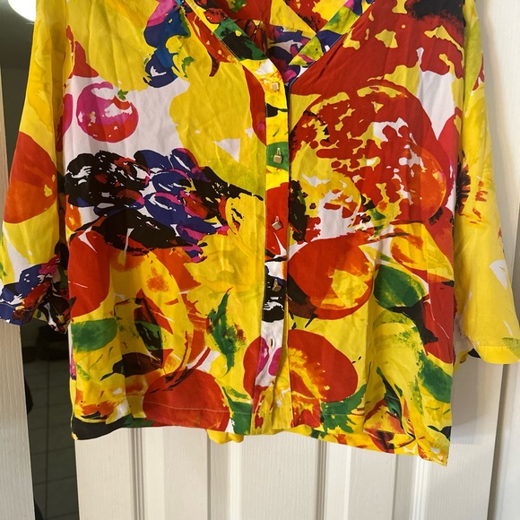 Antonio Melani 100%silk , floral women’s blouse L,perfect conditions - Picture 2 of 8